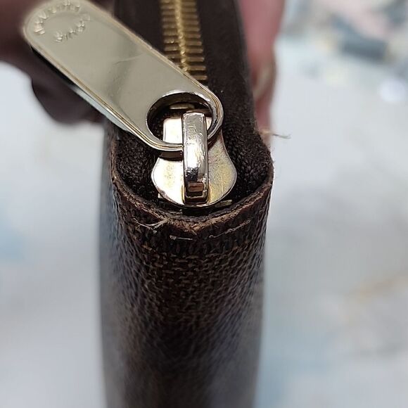 Authentic Louis Vuitton Damier Ebene Zip Around Wallet - Picture 5 of 8